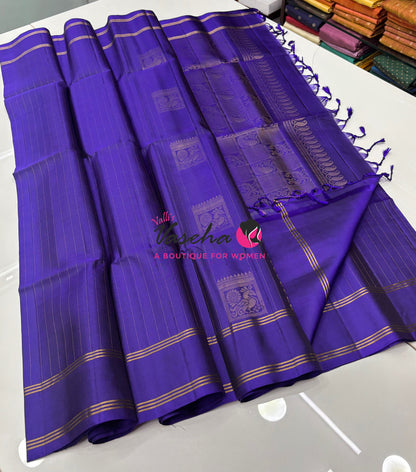 Pure Soft Silk Saree  - Violet Shade - VVPSS134