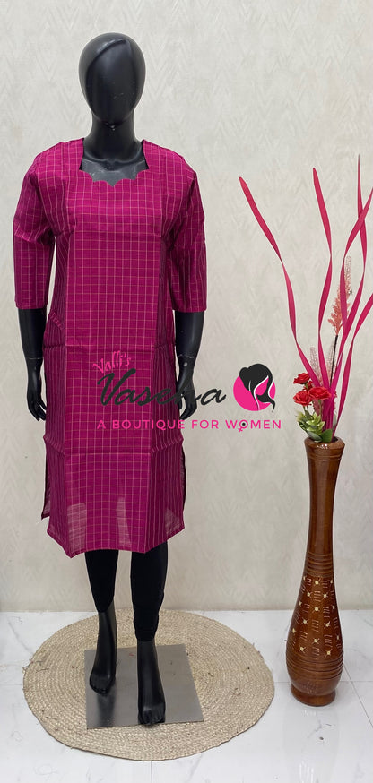 Ready Made - Semi Raw Silk - Kurti - VVSRK003