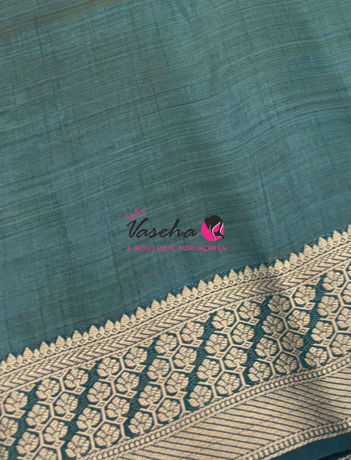 Semi Tussar Silk - Grand Pallu  - Green Shade - VVSTS071