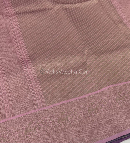 Semi Kanchi Silk - Purple & Light Pink Shade  - VVSKS004