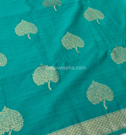 Banarasi - Heritage Silk - Semi Kathan Silk -  Blue Shade - VVBHS007