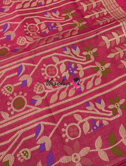 Banarasi - Heritage Meenakari Silk -   Pink Shade - VVBHS016