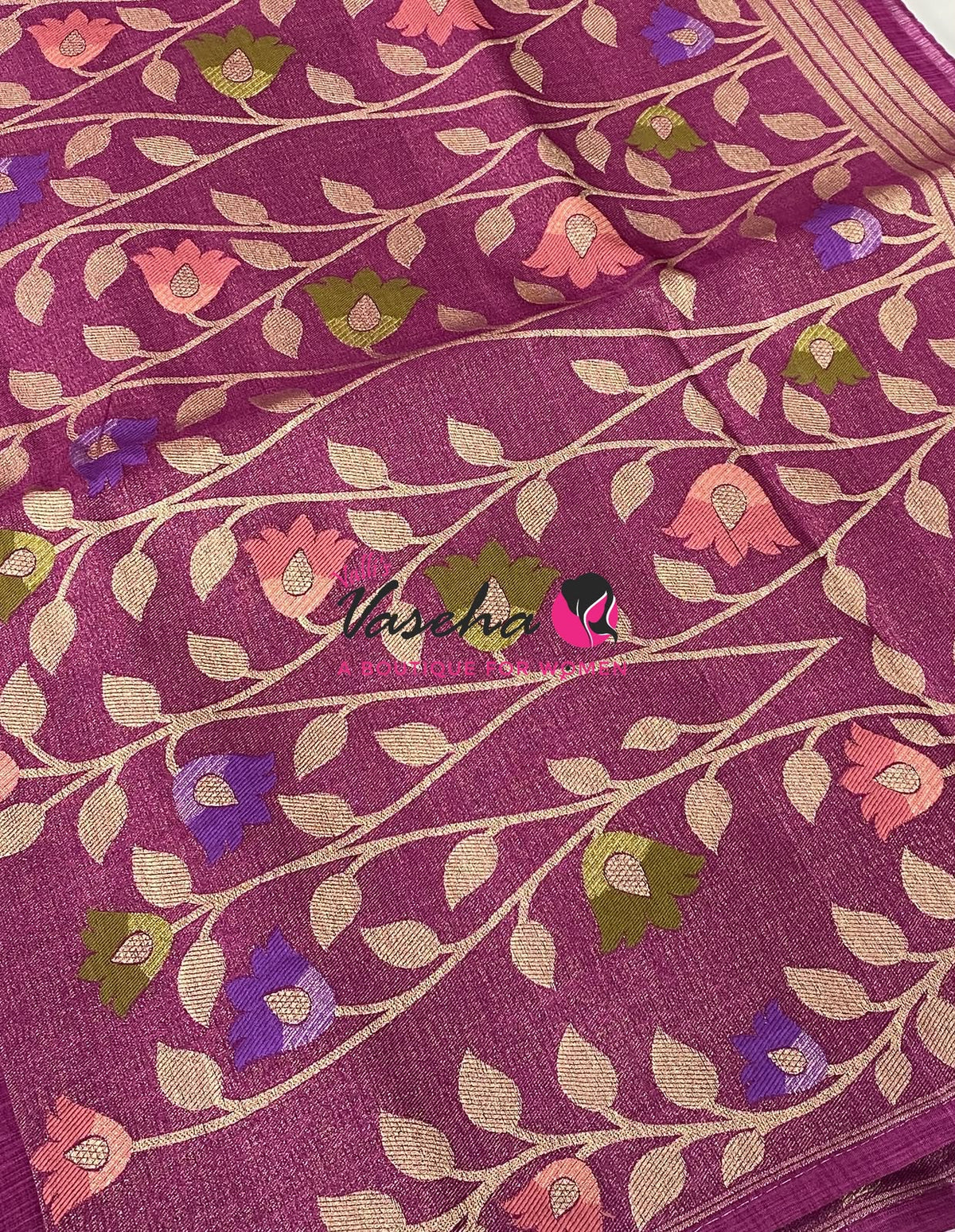 Banarasi - Heritage Meenakari Silk - Light Pink Shade - VVBHS012