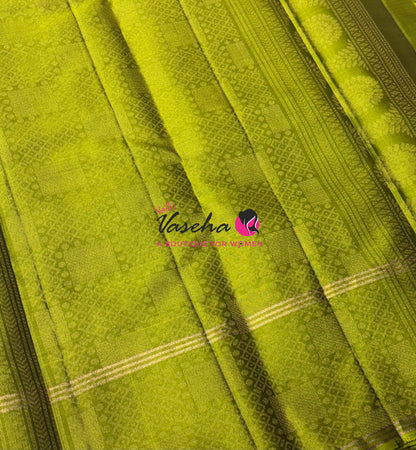 Half Mix - Pure Soft Silk Saree - Vairavoosi Pattern - Long Retta Petta Border with Butta - VVPSS107