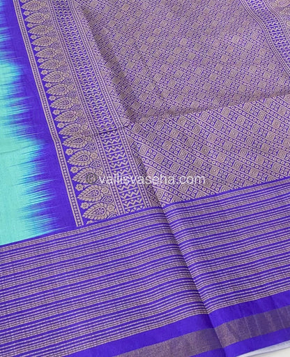 Semi Chappa Silk - Light Blue with Violetish Blue - VVSC003