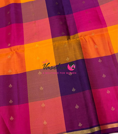 Pure Soft Silk Saree - Partly Pallu -  Half & Half Saree - VVPSS088