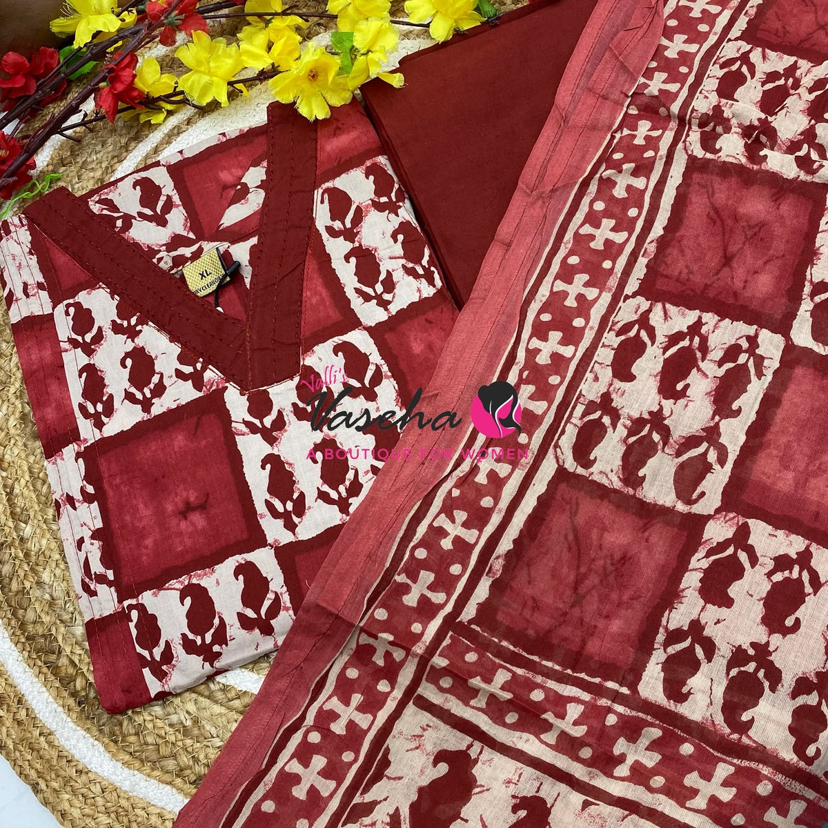 Ready Made | Anarkali Set  |Salwar, Kameez & Duppatta(3pc)|Cotton |VVRMS041