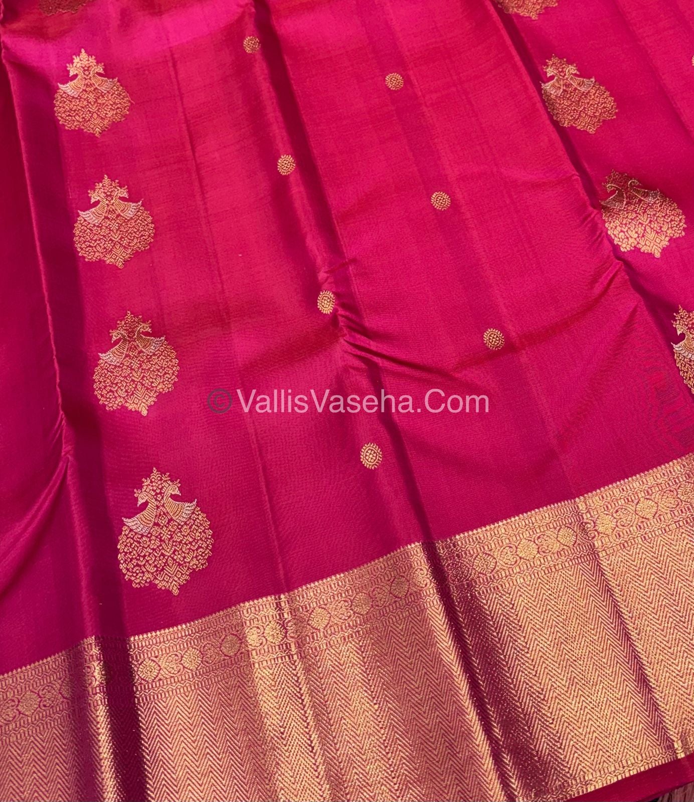 Pure Kanchipuram Silk Saree - Pink  Shade - VVPS045
