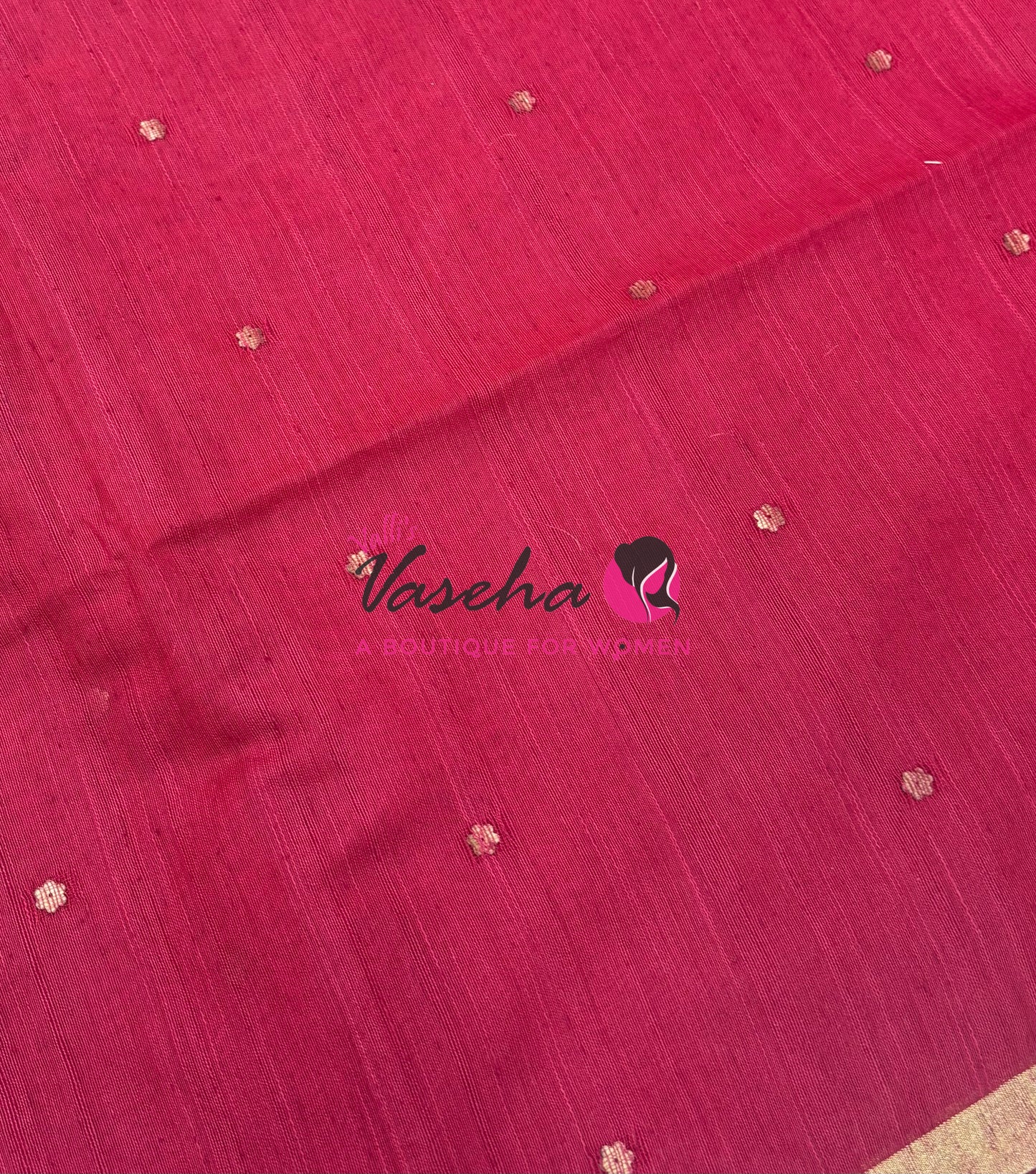 Semi Duppion Tussar Silk Saree | Red Shade |VVSDT001