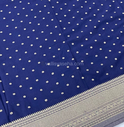 Banarasi - Premium Georgette Saree - Blue & Blue Combo-  VVPVG003