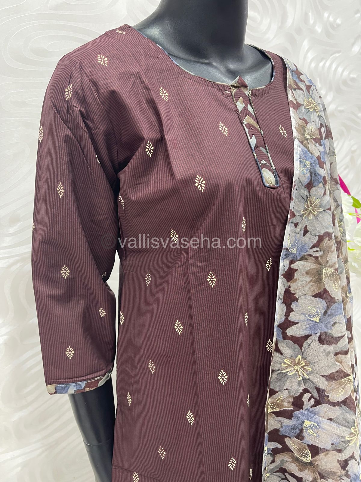 Ready Made - Semi Patiyala 3(pc) Set - Printed Cotton - VVRSP001