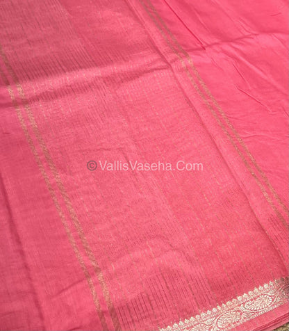 Semi Crepe Silk - Peach Shade - VVSCS005