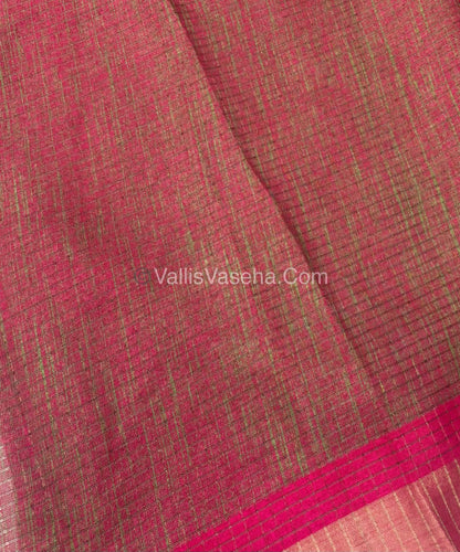 Light Weight Fancy Mixed Kota Cotton - Varli Design Printed Saree - Pink Shade - VVKPC001