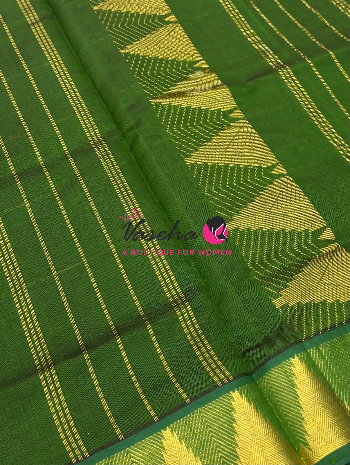 Semi Silk Cotton Saree - Checked Pattern with Butta  - VVSSC012