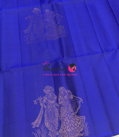Pure Soft Silk Saree  - Blue Shade - VVPSS133
