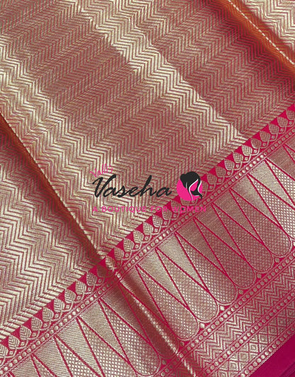 Banarasi Semi Soft Silk - Red Shade - VVBSS017