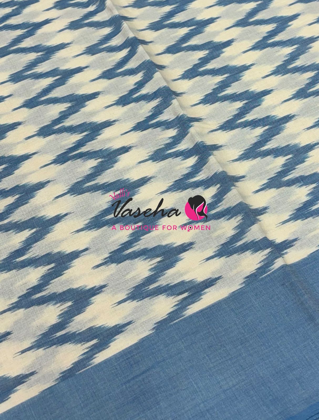 Ikkat Mercerised Cotton Saree - Single Ikkat - VVIKS001