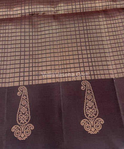 Pure Soft Silk Saree - Brown Shade - VVPSS063