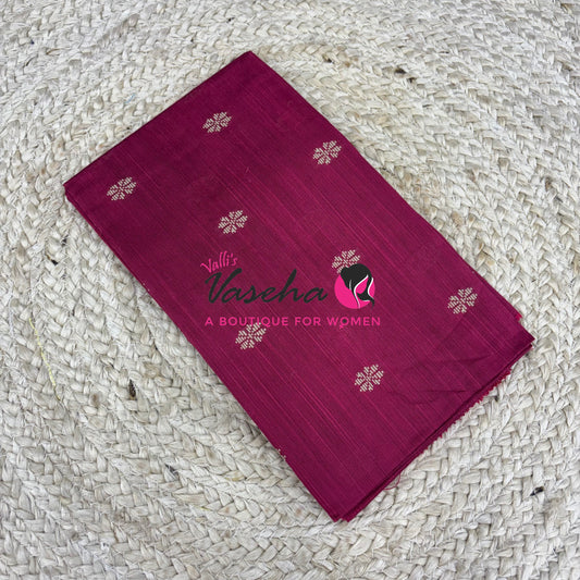 Blouse Bit - Semi Raw Silk - Thread Butta Design - 1mtr - VVBB001