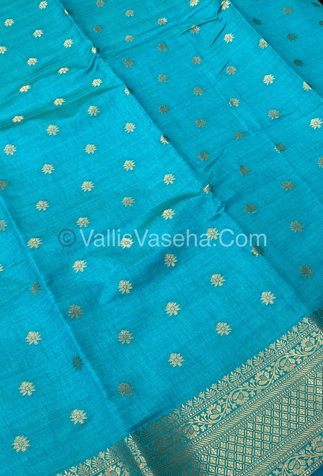Semi Tussar Silk  - Blue Shade - VVSTS013