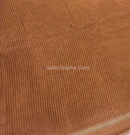 Semi Tussar Silk  - Bisket Shade - VVSTS042
