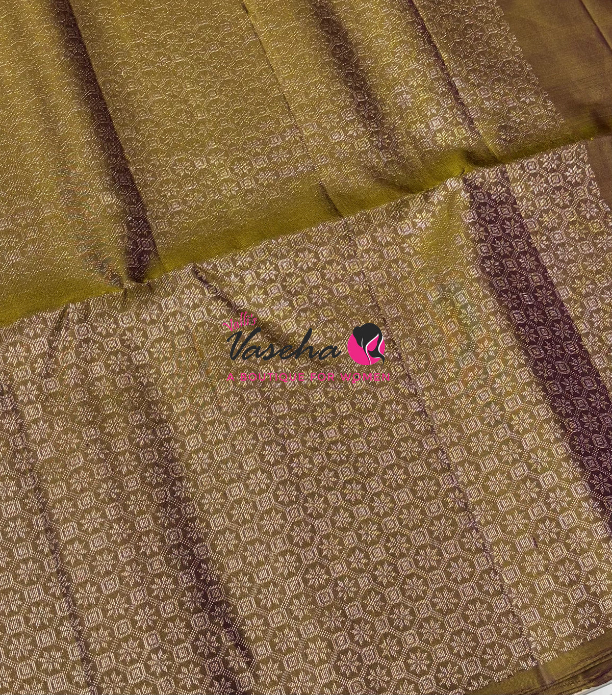 Pure Soft Silk Saree - Pink & Mahendi Green - VVPSS126