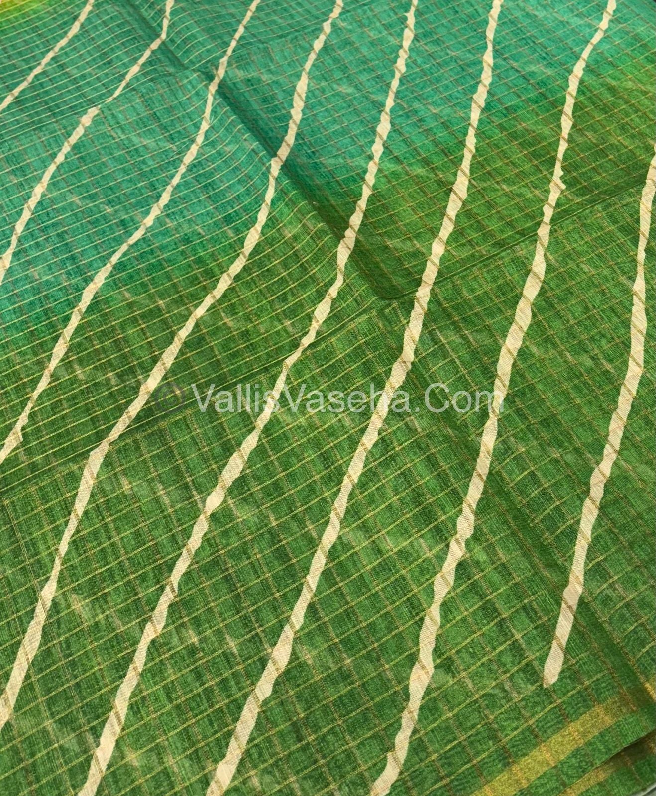 Semi Chanderi Saree - Fusion Of Bandhini & Madhubani- VVSCS002