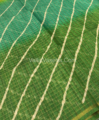 Semi Chanderi Saree - Fusion Of Bandhini & Madhubani- VVSCS002