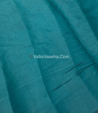 Butter Silk - Light Pink & Peacock Blue Combo - VVBS002