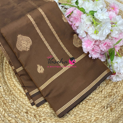 Semi Soft Silk  - Coffee Brown Shade - VVSSS043