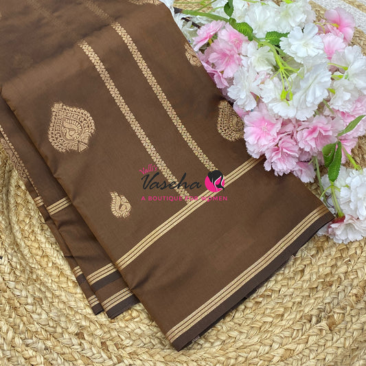 Semi Soft Silk  - Coffee Brown Shade - VVSSS043