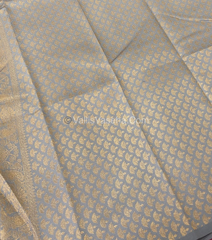Kanchi Semi Silk - Pink with  Grey VVKSS001