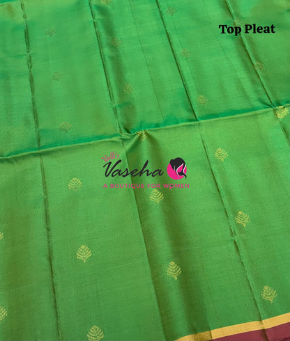 Pure Soft Silk Saree - Partly Pallu -  Half & Half Saree - VVPSS088