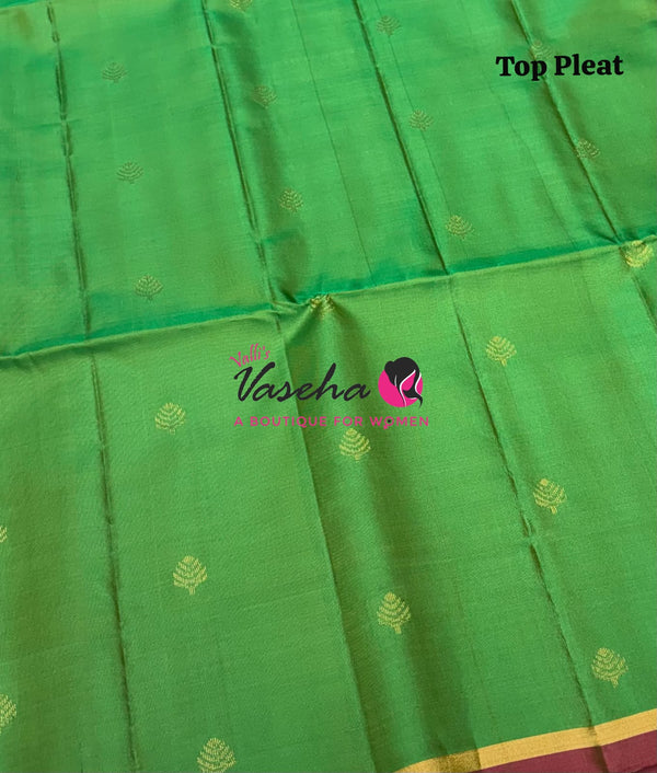 Pure Soft Silk Saree - Partly Pallu -  Half & Half Saree - VVPSS088