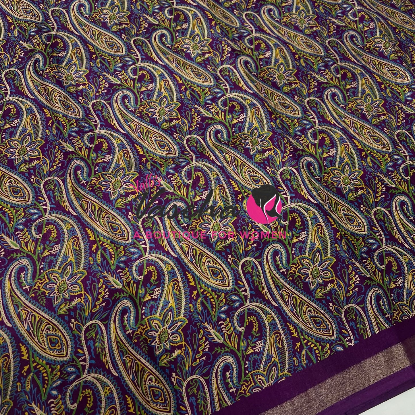 Casual Wear - Fancy Printed Silk  - Purple Shade - VVFPS001