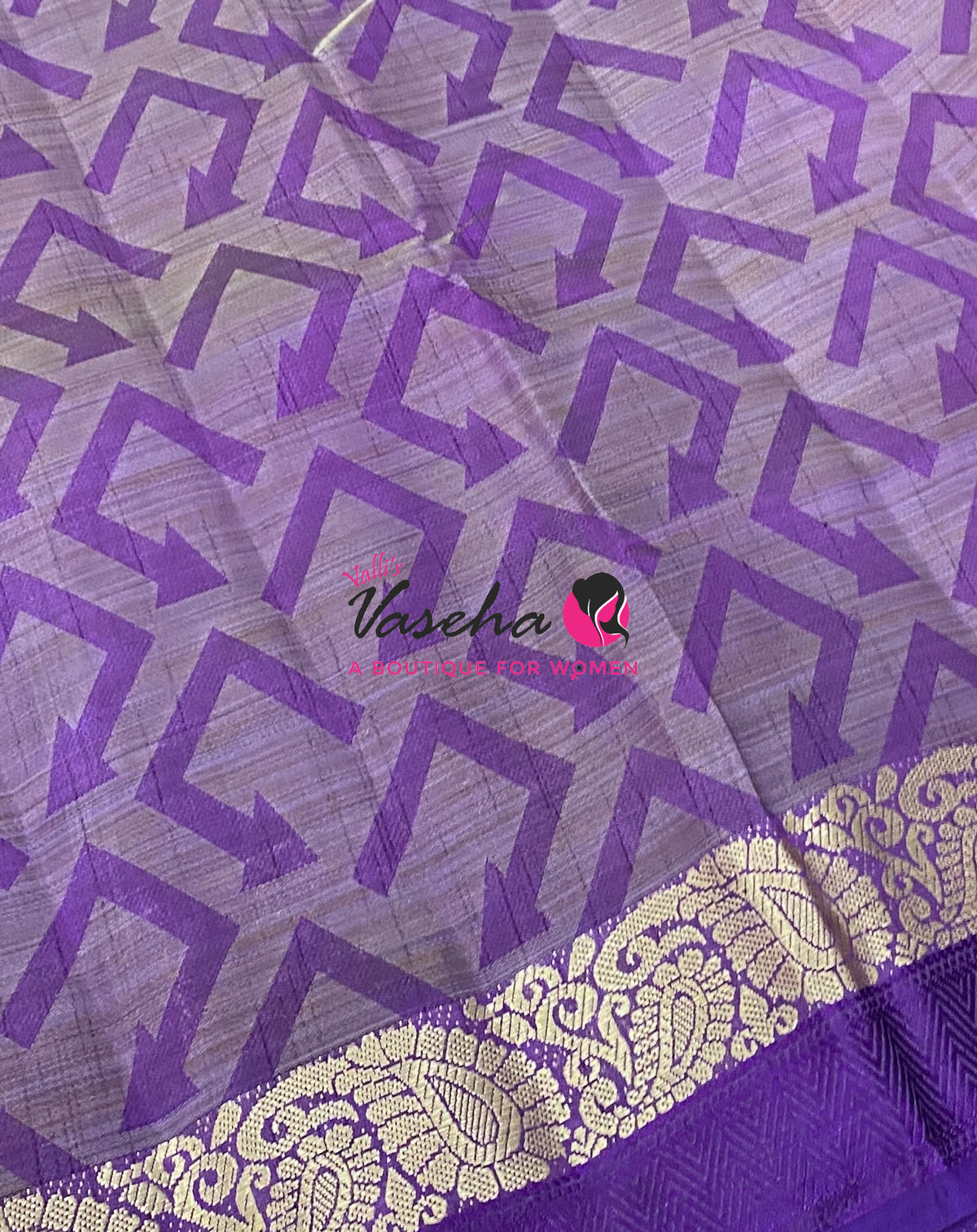 Semi Tussar Silk Saree | Purple Shade |VVSTS059