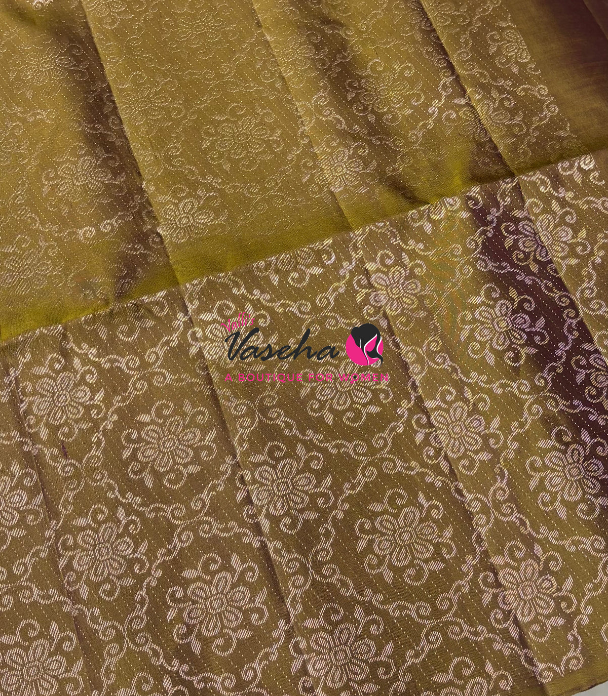 Pure Soft Silk Saree - Pink & Mahendi Green - VVPSS126