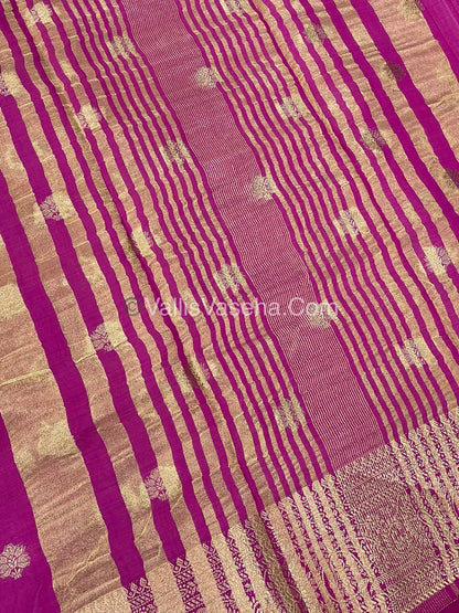 Semi Tussar Silk Saree |Rani Pink shade |VVSTS044
