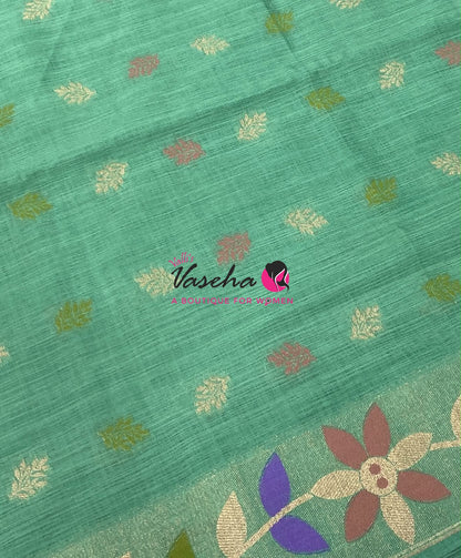Banarasi - Heritage Meenakari Silk -   Pastel Green Shade - VVBHS016