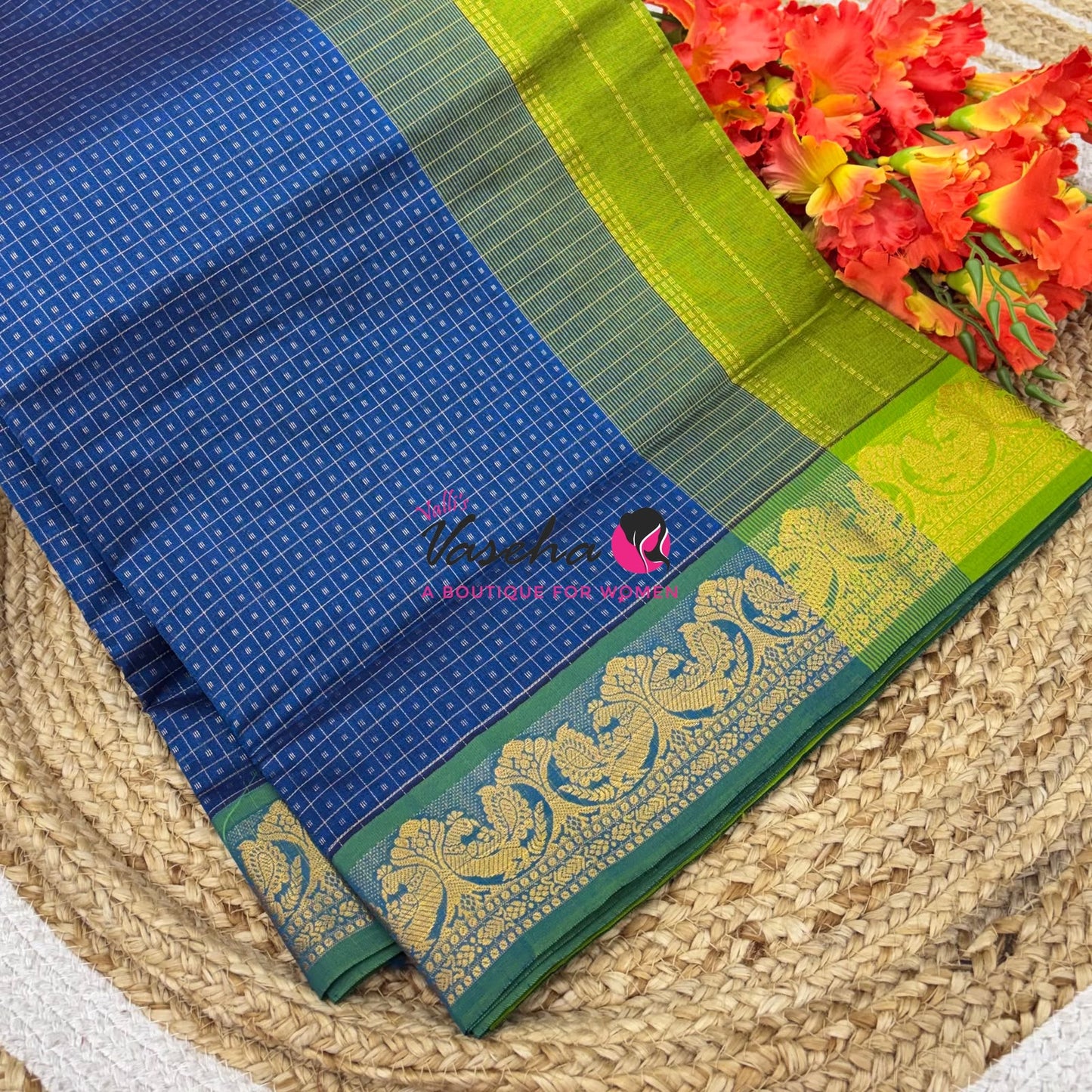 Semi Silk Cotton Saree | Lakshadeepam |VVSSC009
