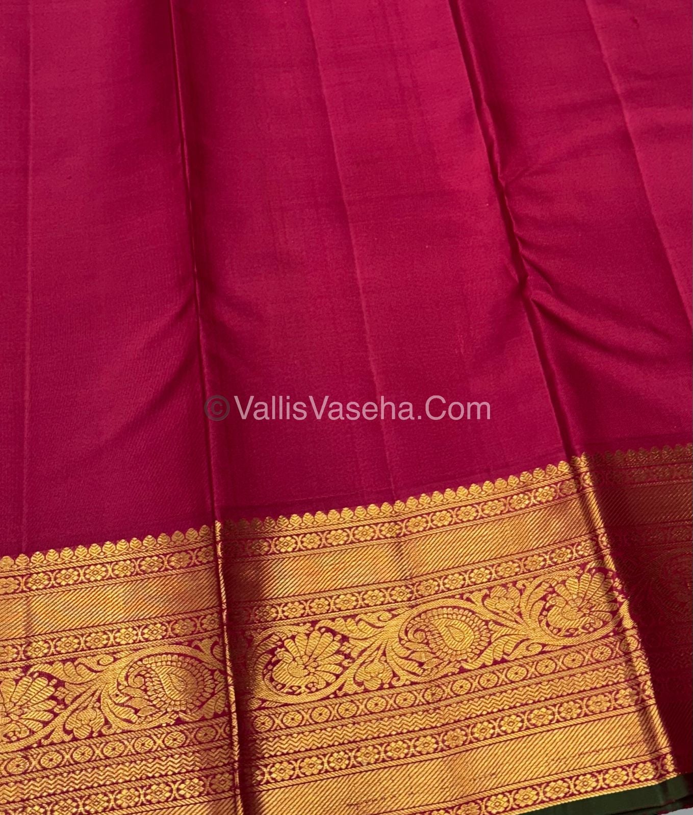 Pure Vintage Korvai Kanchipuram Silk Saree - Cream & Maroon Combo - VVPS038