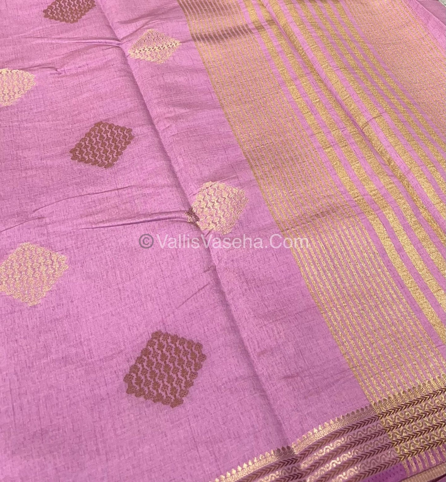 Semi Tussar Silk Saree -  Baby Pink Shade - VVSTS016