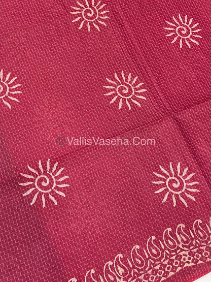 Bhagalpuri Silk | Pink with Blue Shade |VVBS009