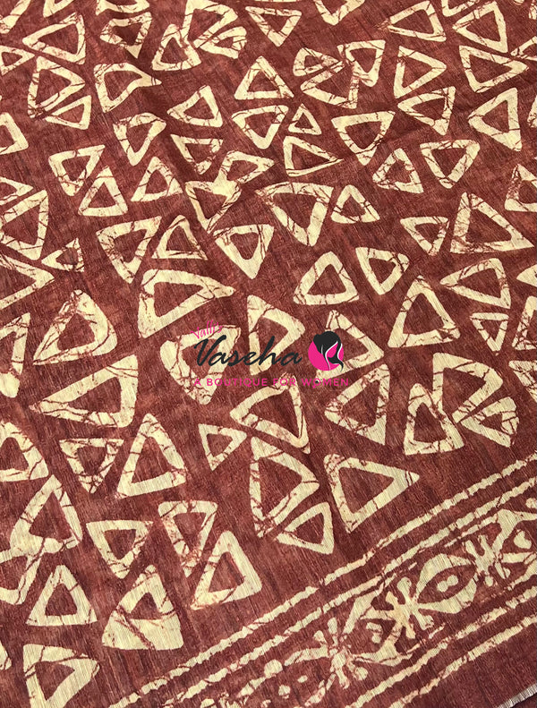 Art Tussar / Art Silk - Maroon Shade - VVATS005