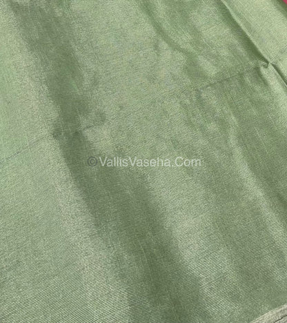 Bhagalpuri Silk - Vaira Voosi Lines - Pink & Light Pastel Green Combo - VVBSV001