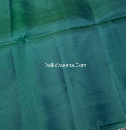 Pure Soft Silk Saree - Blue & Leaf Green - VVPSS061