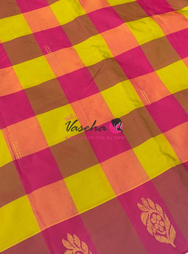 Pazhum Palamum checks - Semi Silk Sarees - VVSSS003