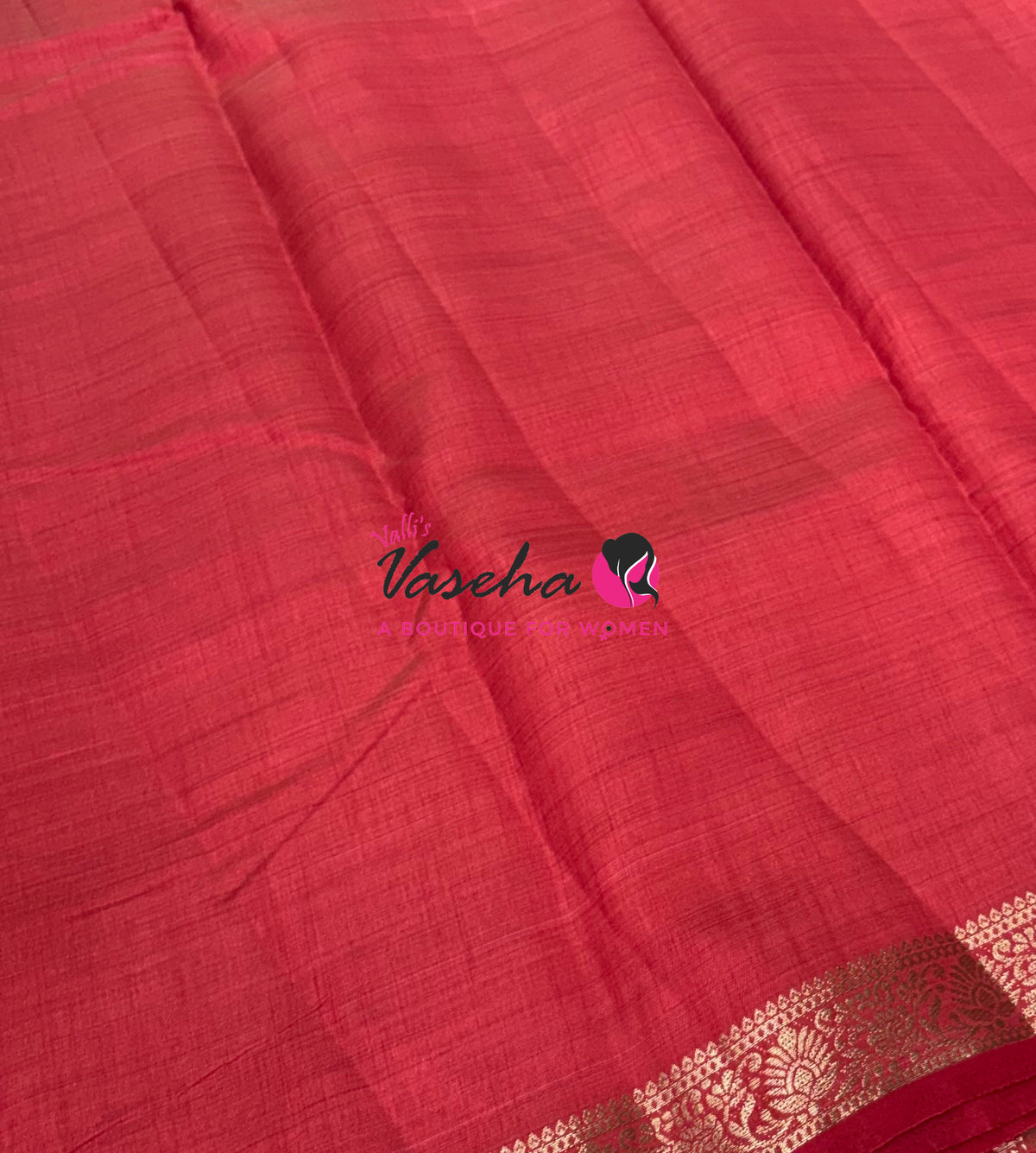Semi Tussar Silk - Red Shade - VVSTS069