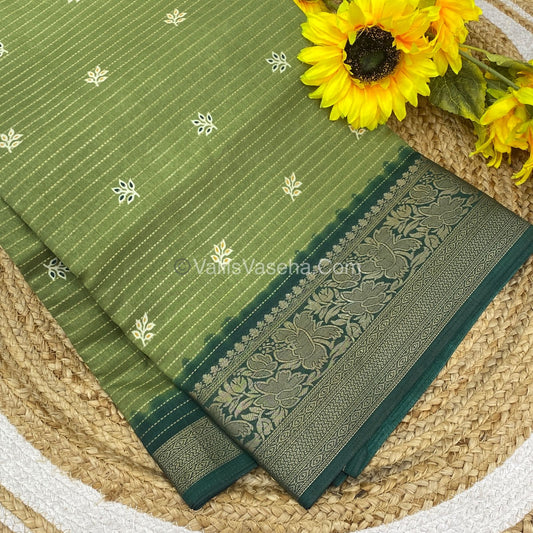 Semi Binny Silk - Vaira Voosi Design and Leaf prints - VVSDS005