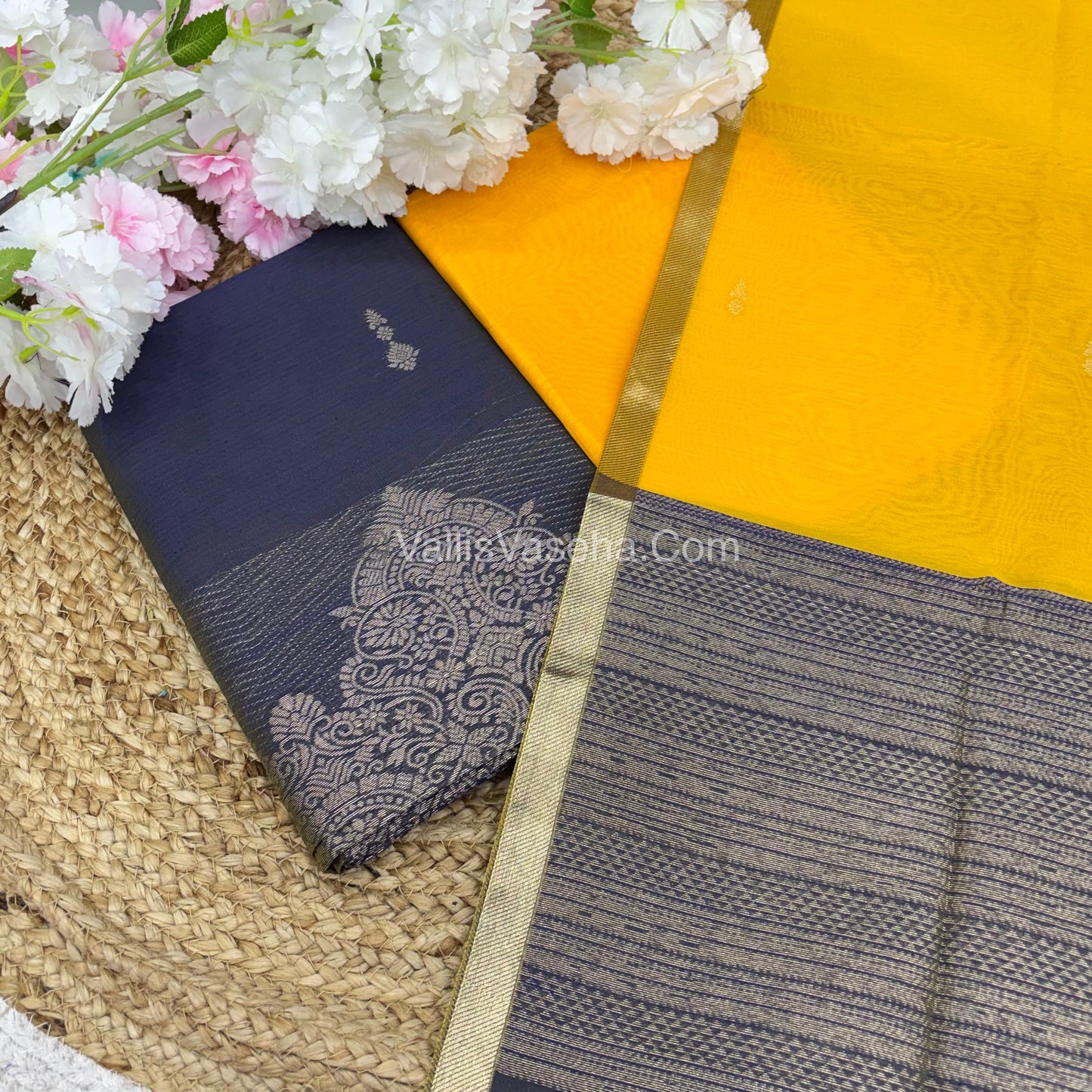 Unstitched Salwar Material -Silk Cotton - VVUSM006